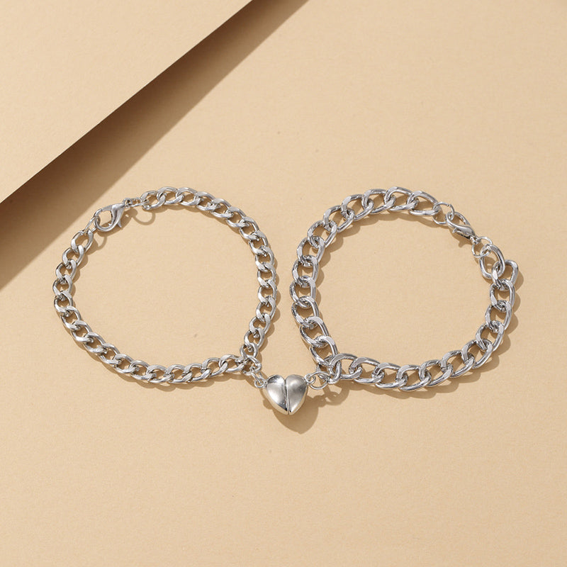 Matching Hearts bracelets side by side