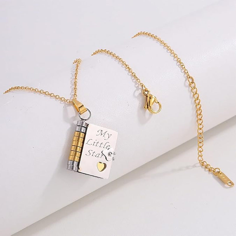 My Little Star book locket with its adjustable chain
