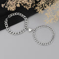 Matching Hearts bracelet set with the two half hearts joined