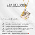 The seven engraved lines inside the To My Love book locket