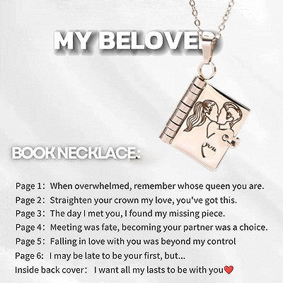 To My Love book locket in silver