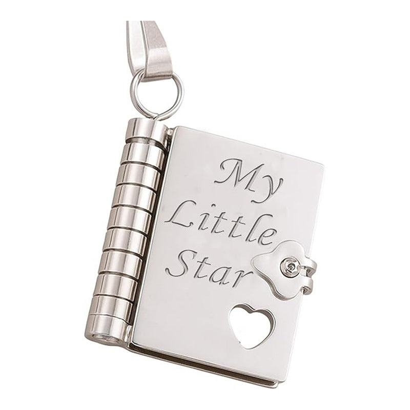 My Little Star book locket in silver