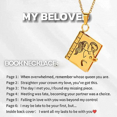 To My Love book locket in gold